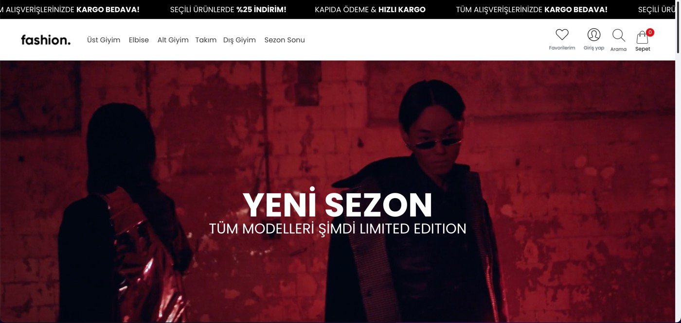 Moda & Giyim demo tasarımı önizlemesi